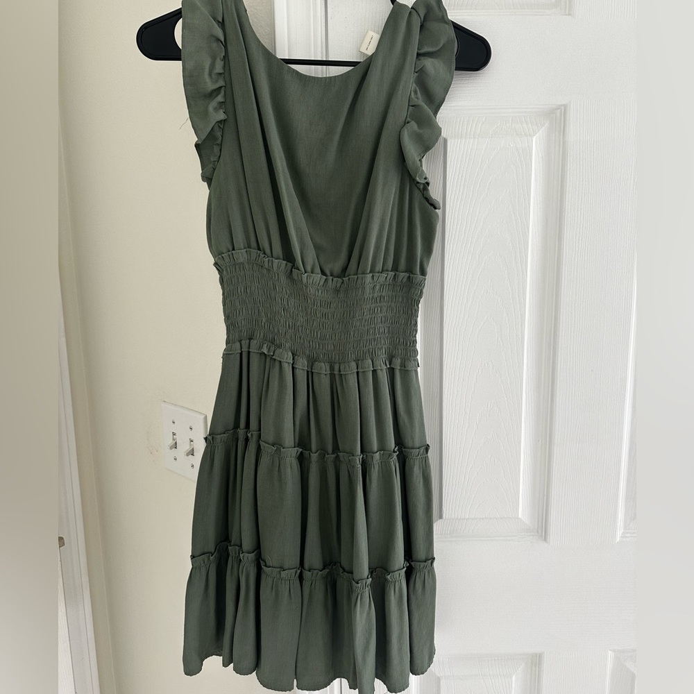Altar'd State Green Sundress Sleeveless Midi